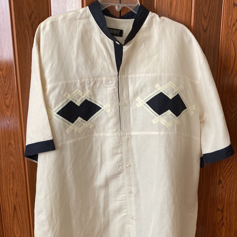 Pedro Bernat Mens Shirt With Short Sleeves And Camp Collar Size Wwl Big And Tall View 2